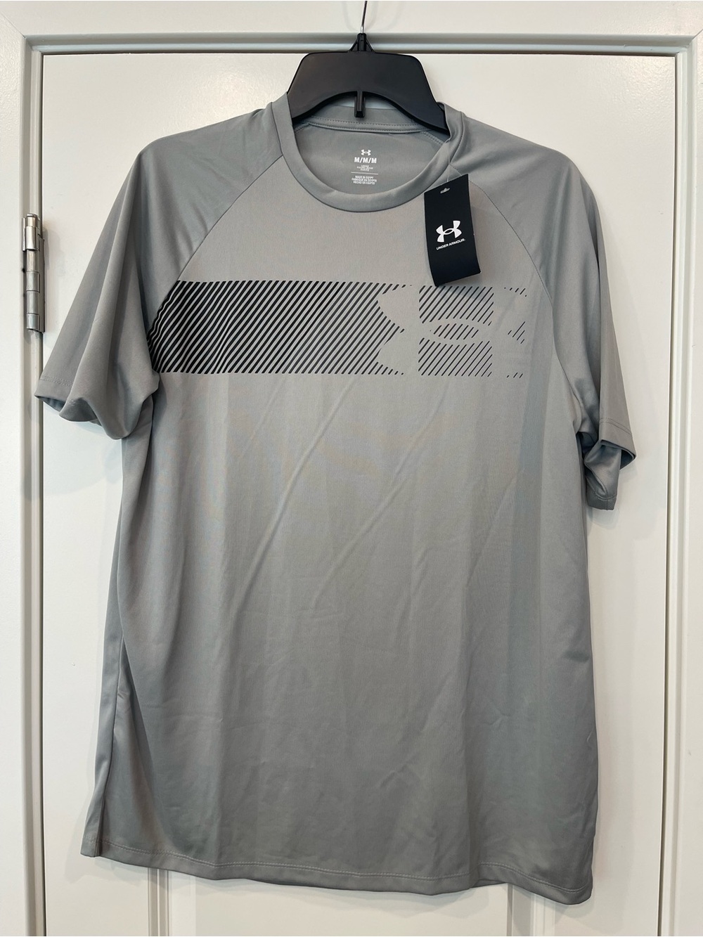 Under Armour Mens UA Tech Graphic Short Sleeve T-Shirt M Titanium Gray 6014733